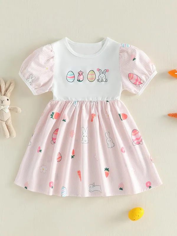 Bunny Stripe Baby Dress