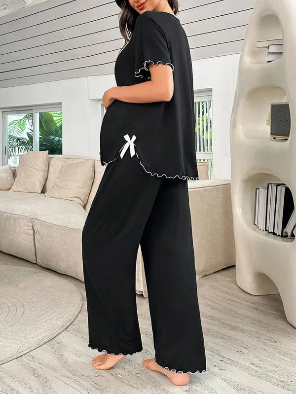 Midnight Glow Maternity Nursing Pajama Set