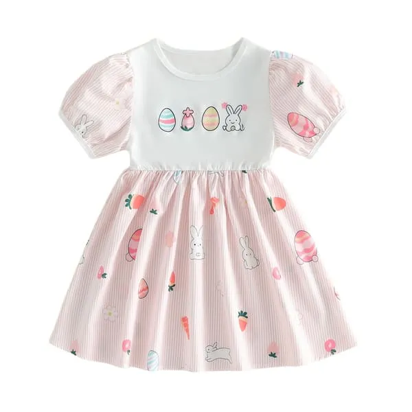 Bunny Stripe Baby Dress