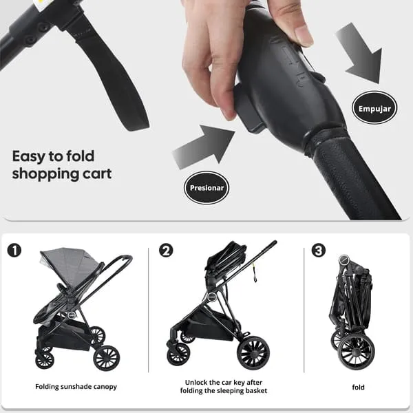 Cochildor 2-in-1 Foldable Baby Stroller